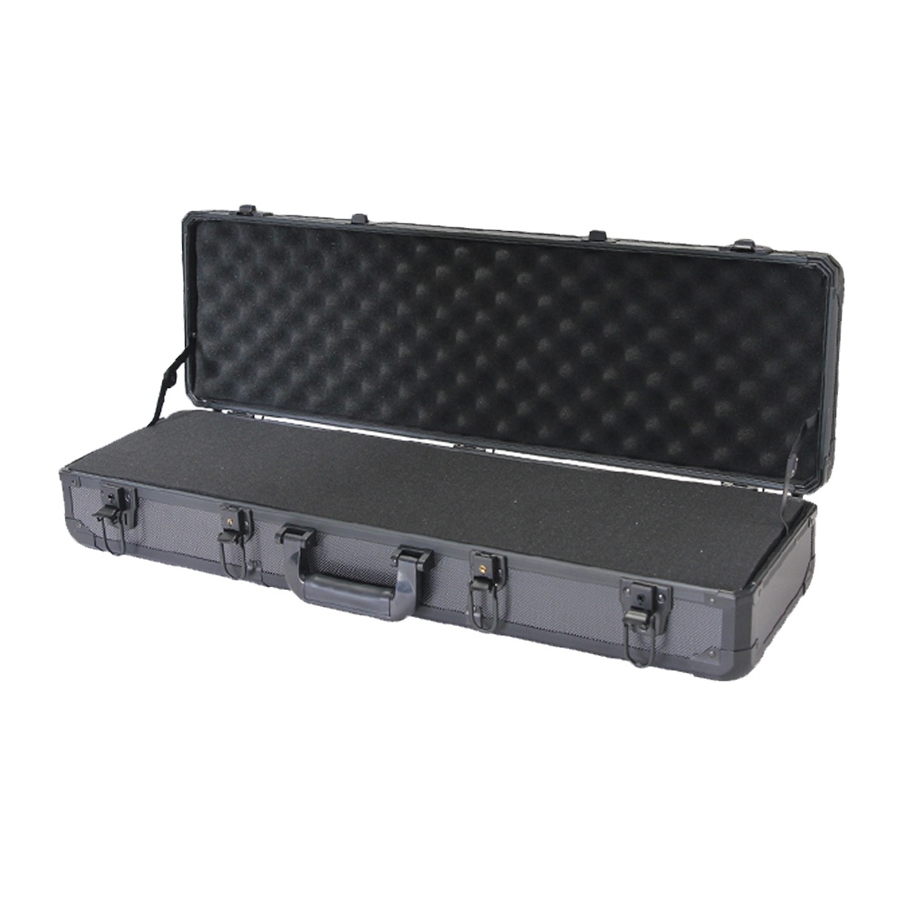 Hard Shell Aluminum Gun Carrying Case With Custom Foam