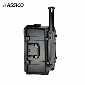 Plastic hard firefighting equipment case with foam