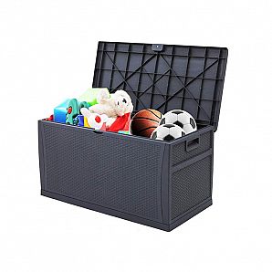 120Gal Patio Storage Bench Deck Box in Grey 460L