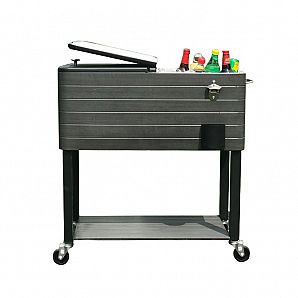 Wood Grain Ice Cooler Box For Outdoor Picnic