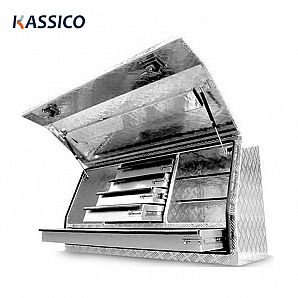 Aluminium Ute Tool Box with 5 Drawers Side Opening
