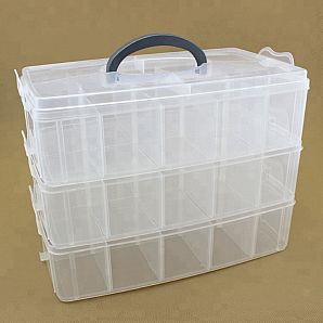 Adjustable Transparent Plastic Organizer Case