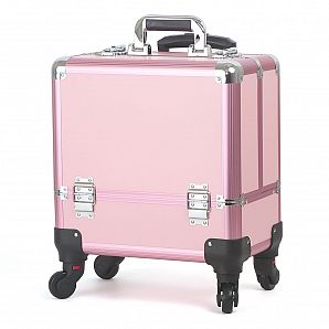 Aluminum travel cosmetic train makeup pull rod case