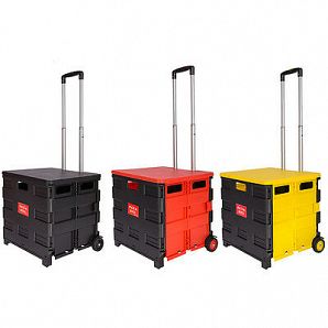 Plastic Foldable Shopping Trolley Cart