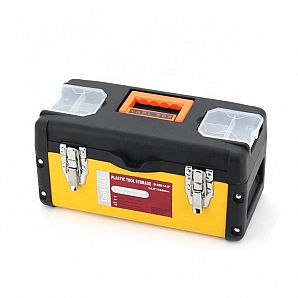 Plastic & Stainless Steel Tool Box 14.5\" 16\" 19\"