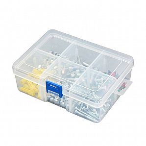 6 Compartments Plastic Transparent Jewelry Organizer