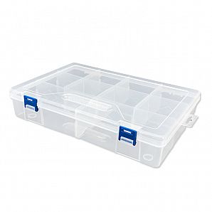 Plastic storage organizer for small parts