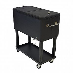 Beverage Wine Outdoor Hand Cart Barrel Cooler Box Table