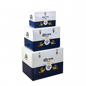 3 in 1 Set Outdoor Metal Camping Cooler Box